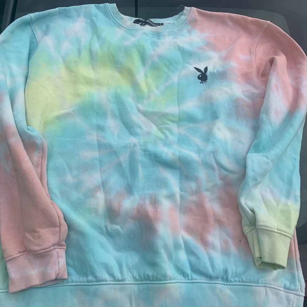 PLAYBOY Pastel Tie-Dye Sweatshirt